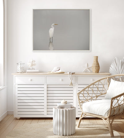 Sylvie Great White Egret Framed Canvas by kateandlaurel - product image 11 for Resin Society