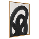 Sylvie Japandi 12 abstract art on black framed canvas by Rocket Jack