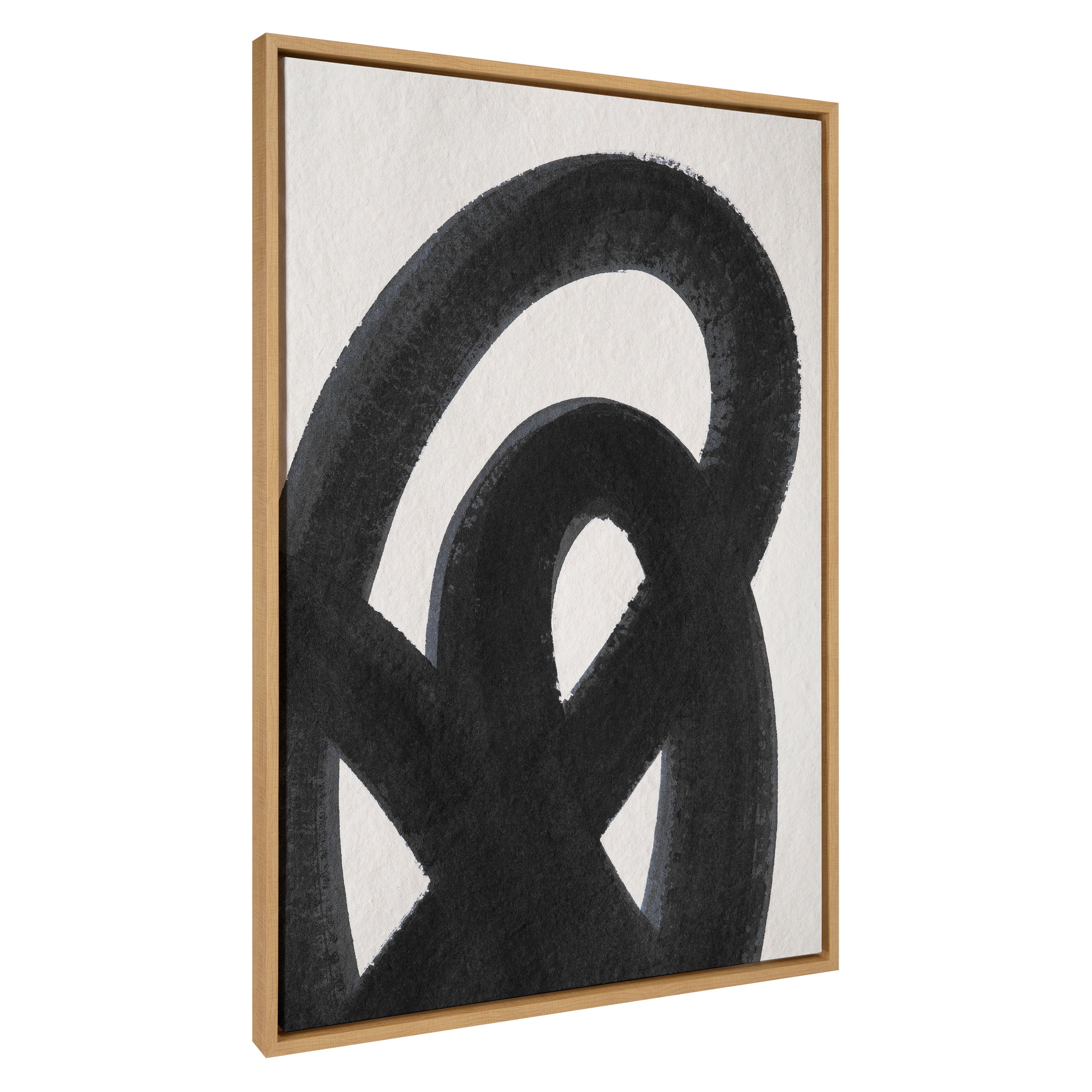 Sylvie Japandi 12 abstract art on black framed canvas by Rocket Jack