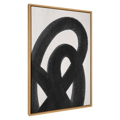 Sylvie Japandi 12 abstract art on black framed canvas by Rocket Jack