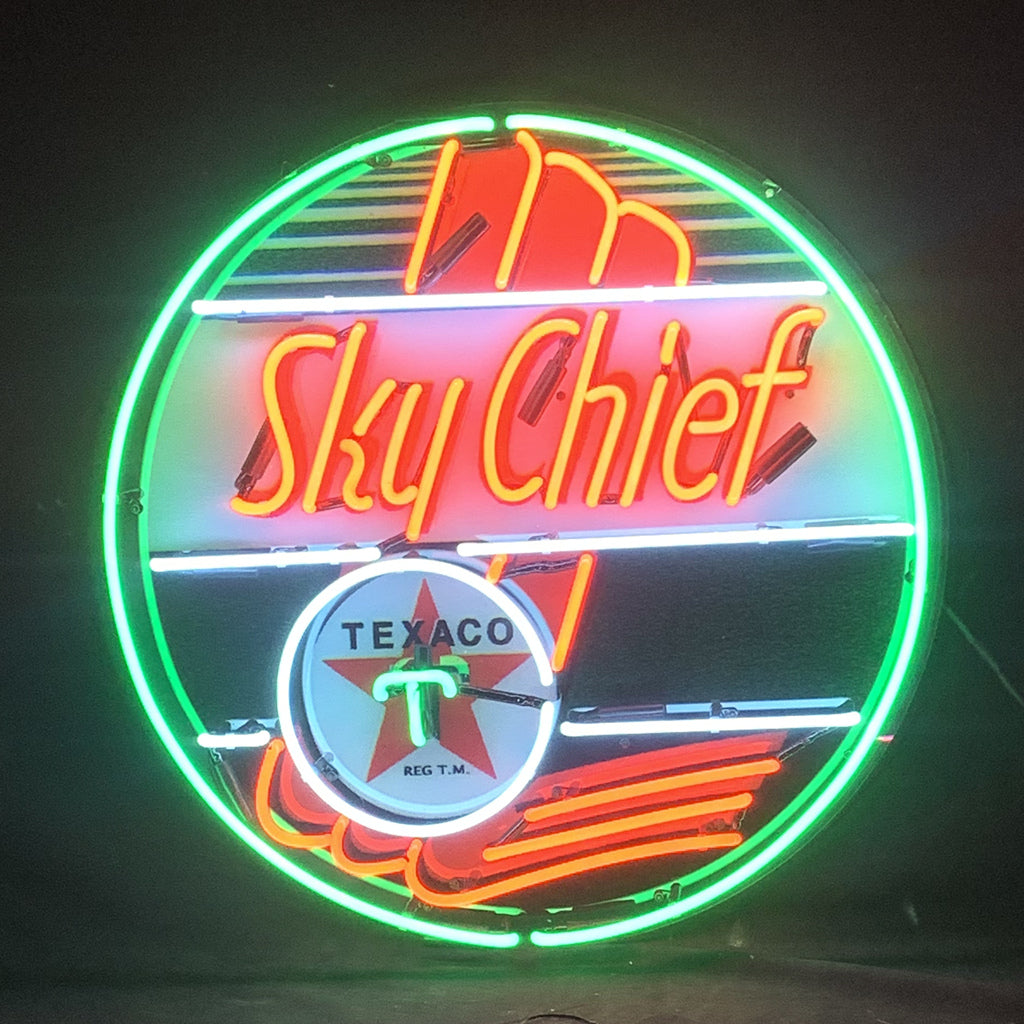Sky Chief Texaco Gasoline Neon Signs Light by Neon Signs Land - main product image for Resin Society