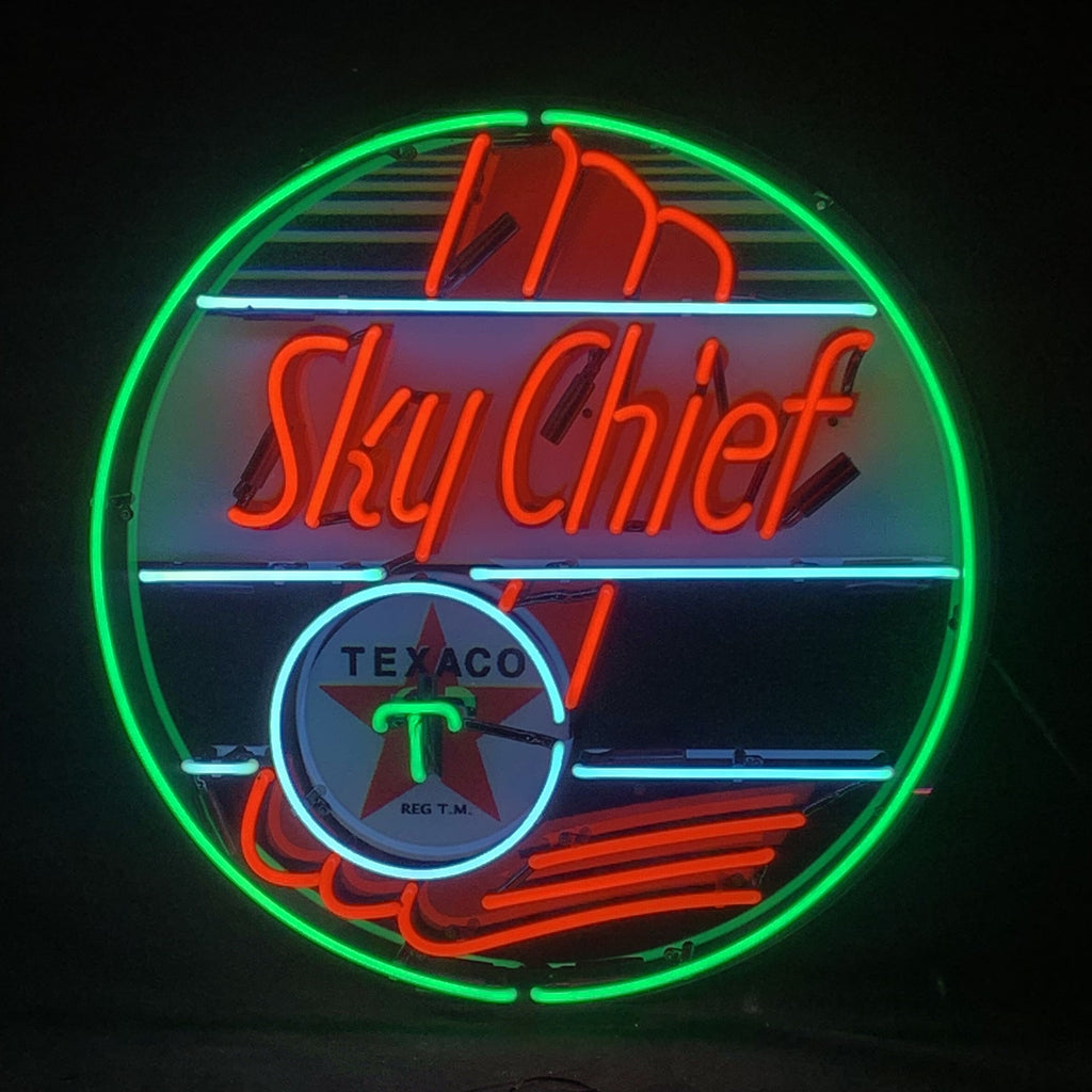 Sky Chief Texaco Gasoline Neon Signs Light by Neon Signs Land - product image 2 for Resin Society