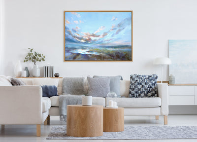 Sylvie Looking West Fairburn Ings Framed Canvas by Nel Whatmore