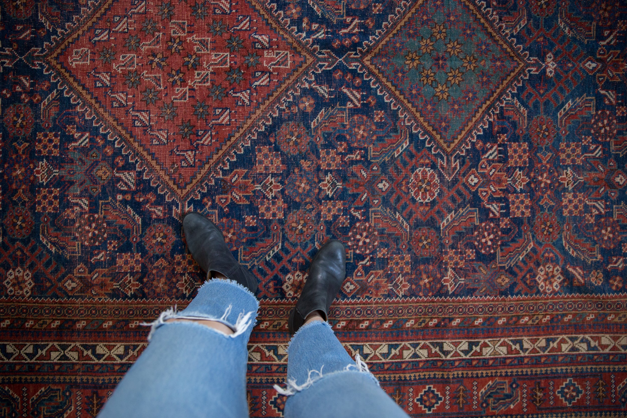 RESERVED 7.5x16 Vintage Afshar Carpet Runner