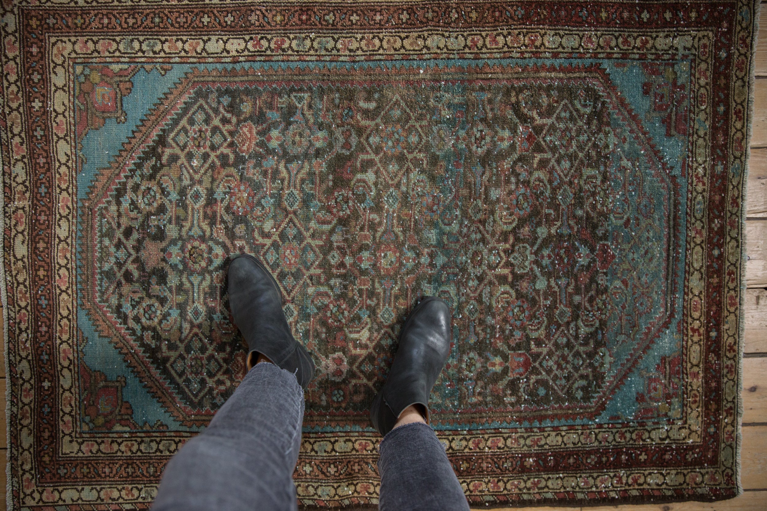 3.5x5 Vintage Distressed Malayer Rug by Old New House® - product image 2 for Resin Society