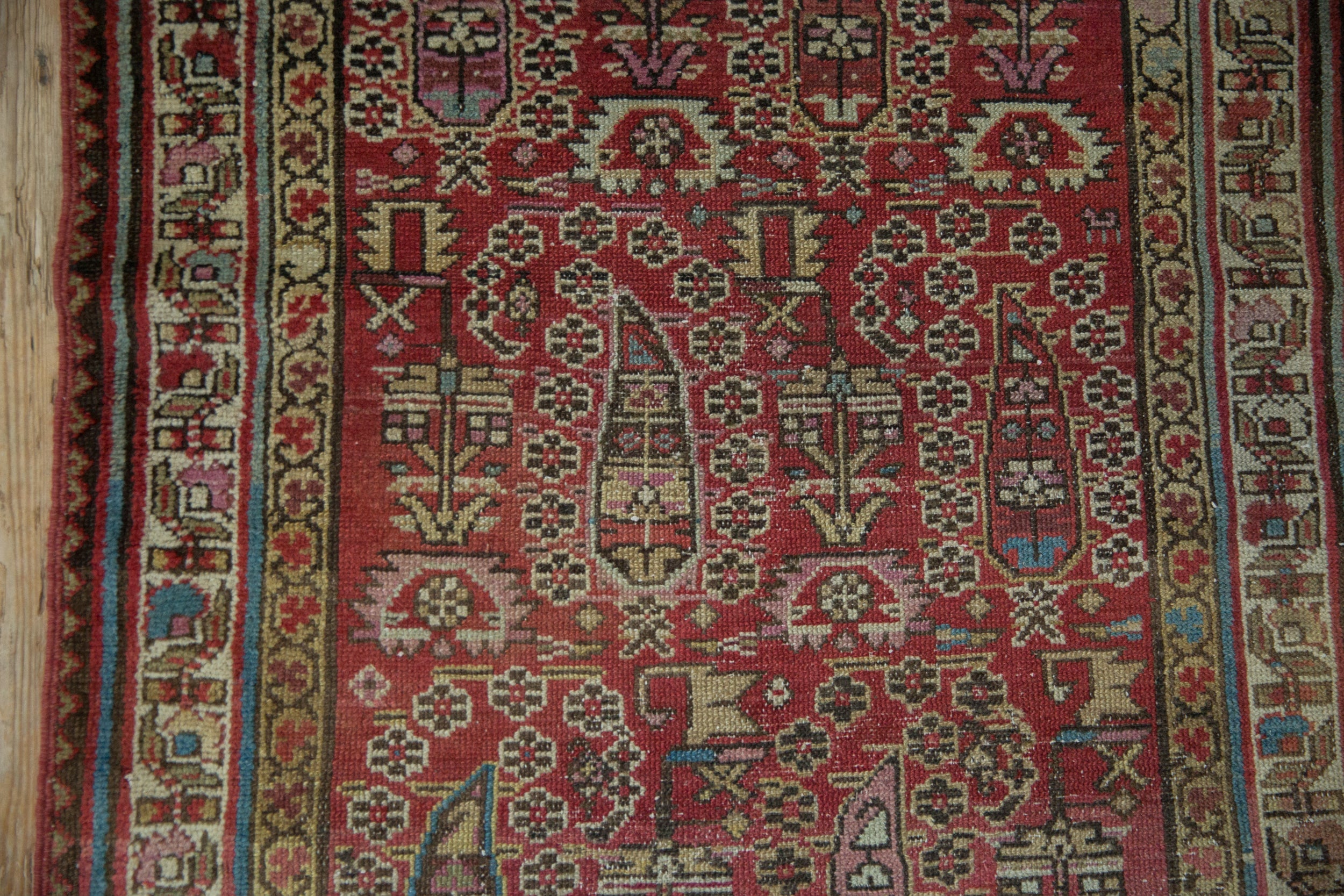 3x14.5 Vintage Distressed Fragment Malayer Rug Runner by Old New House® - product image 4 for Resin Society