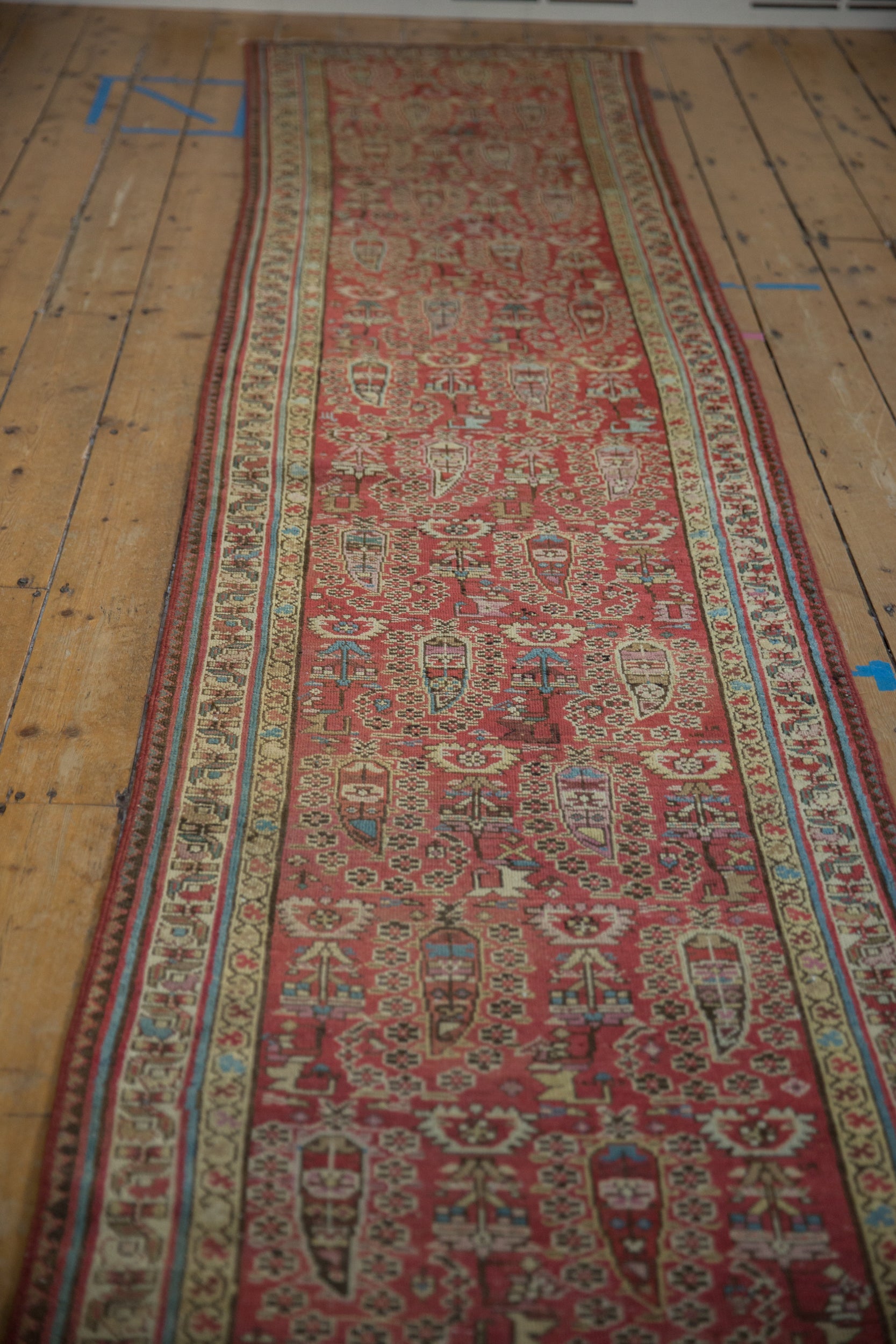 3x14.5 Vintage Distressed Fragment Malayer Rug Runner by Old New House® - product image 6 for Resin Society
