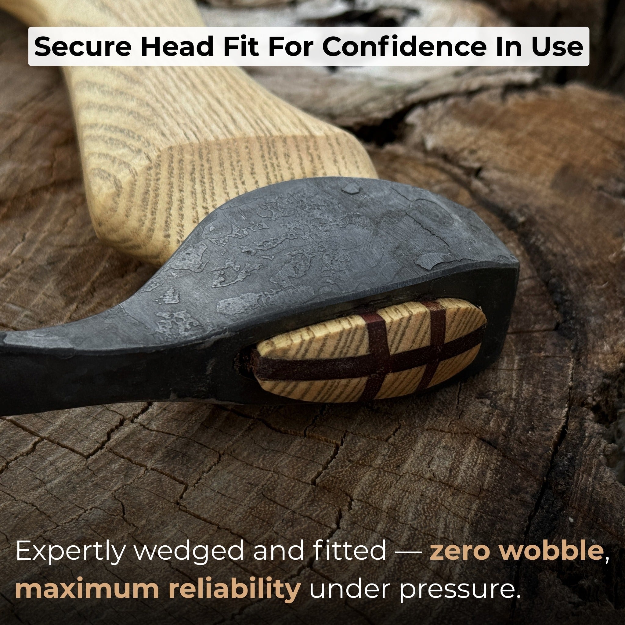 Small hand-forged adze with straight flat blade and ash wood handle by Sharky Forged Steel Tools