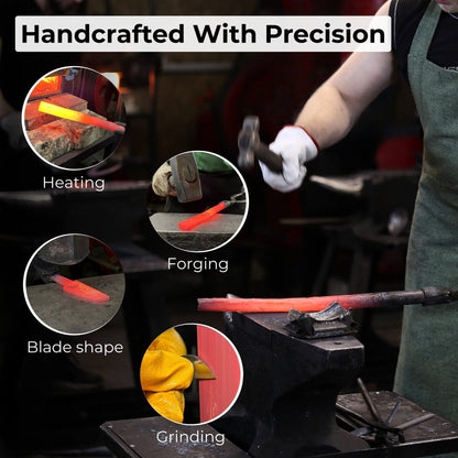 Small chip carving knife with 3.5 cm blade and ash wood handle by Sharky Forged Steel Tools