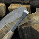 Small Flat Carving Chisel with 20 mm blade and ash wood handle by Sharky Forged Steel Tools