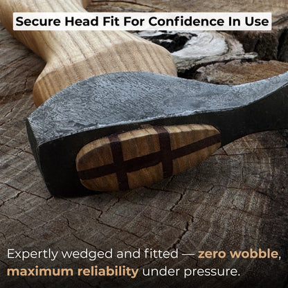 Small Kuksa Adze with deep curved round blade and ash wood handle by Sharky Forged Steel Tools
