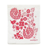 Small Red Bunny Rabbit Swedish Dishcloth by sweetgum home, LLC - main product image for Resin Society