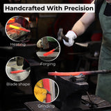 Small Sloyd Carving Knife with 6.5 cm blade and ash wood handle by Sharky Forged Steel Tools