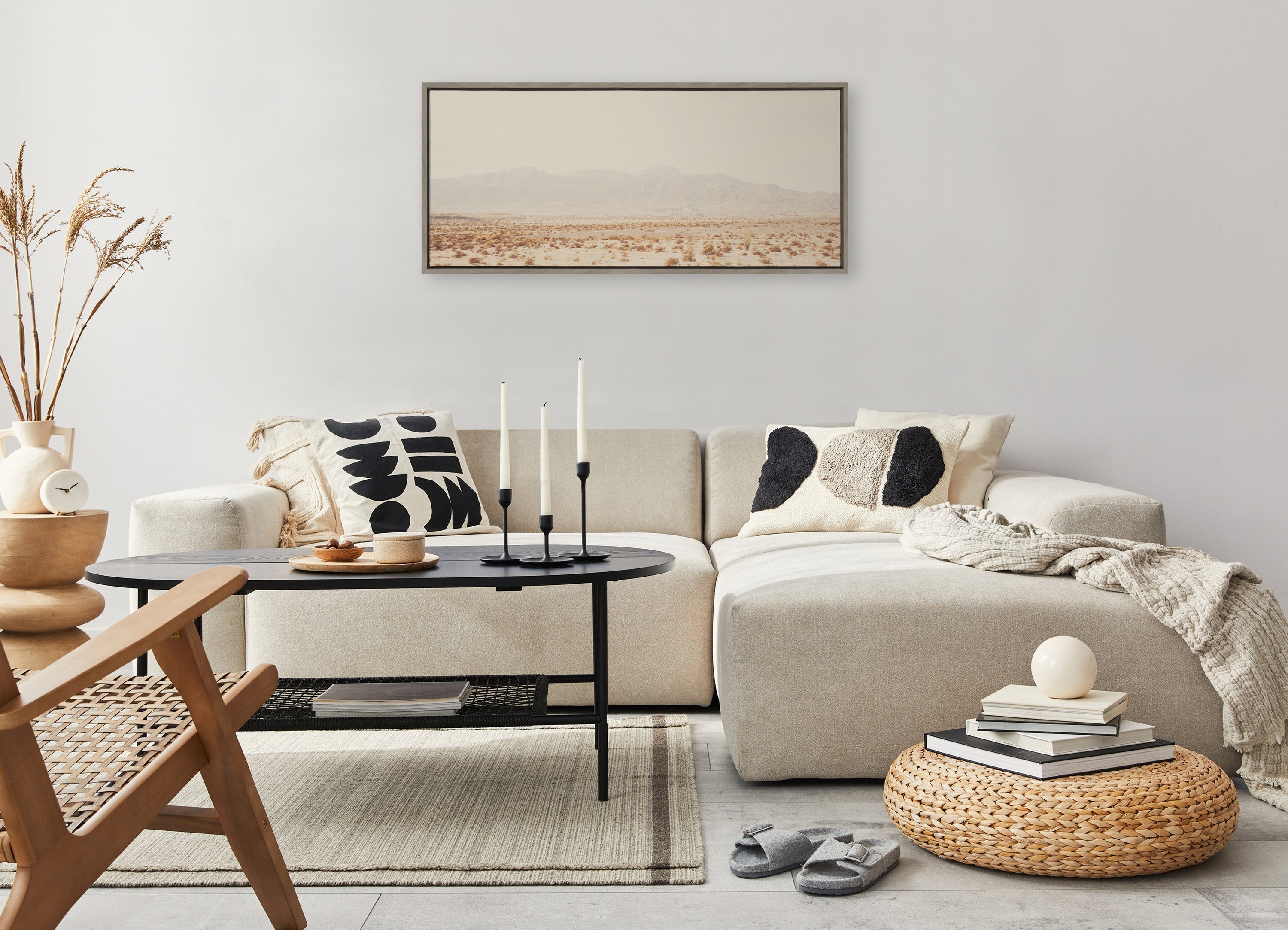 Sylvie California Dreaming Framed Canvas by Laura Evans