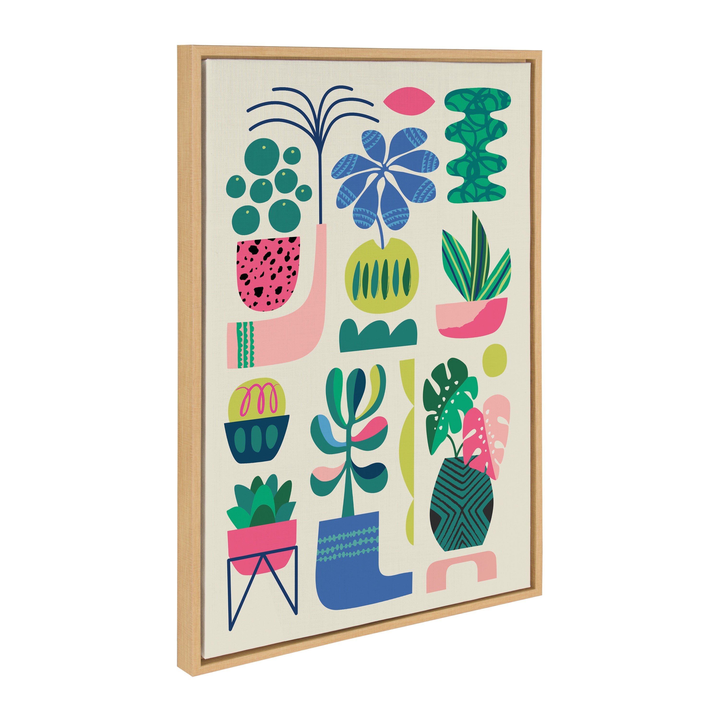 Sylvie Houseplants Framed Canvas by Rachel Lee