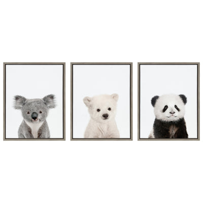 Sylvie Three Bears Framed Canvas By Amy Peterson by kateandlaurel - product image 8 for Resin Society