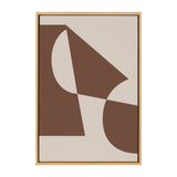 Sylvie Eye Catching Sleek Abstract 5 Brown and Beige Framed Canvas by kateandlaurel - product image 2 for Resin Society