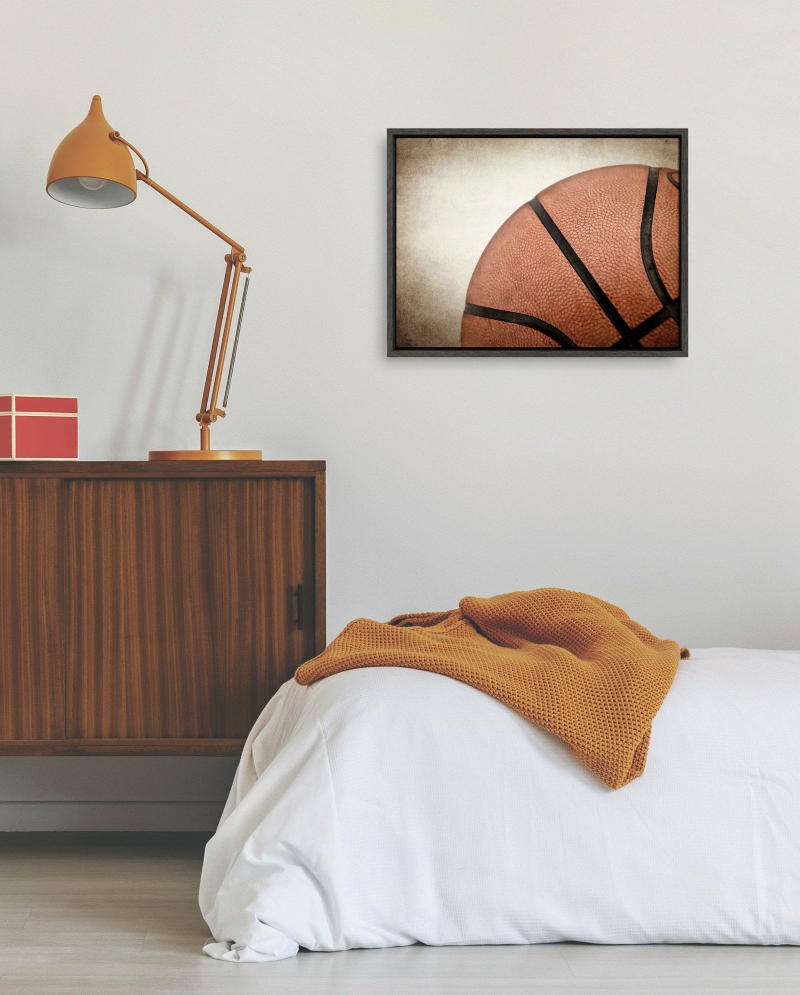 Sylvie Vintage Bball Framed Canvas by kateandlaurel - product image 7 for Resin Society