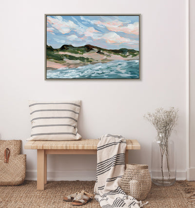 Sylvie Michigan Sand Dunes Framed Canvas by Emily Kenney