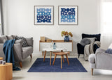 Sylvie Circles and Curves Ocean Beach Blues Framed Canvas by kateandlaurel - product image 11 for Resin Society