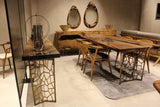 Walnut Wood and Resin Sofa & Entry Table by Gizz - product image 6 for Resin Society