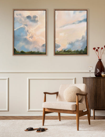 Sylvie Beaded Clouds Framed Canvas Art Set by Mary Sparrow