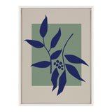 Sylvie Colorful Retro Botanical Green and Blue Framed Canvas by kateandlaurel - product image 2 for Resin Society