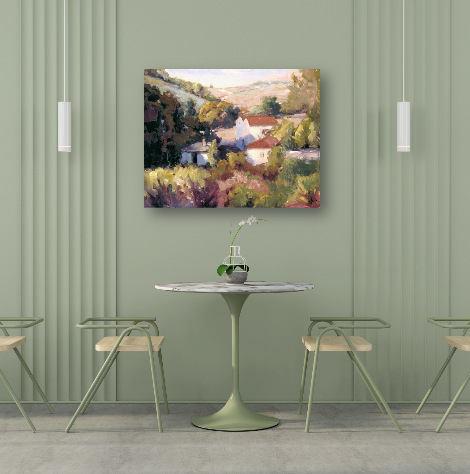 Spanish Hills Artist Enhanced Canvas Print by John Beard Collection - product image 2 for Resin Society