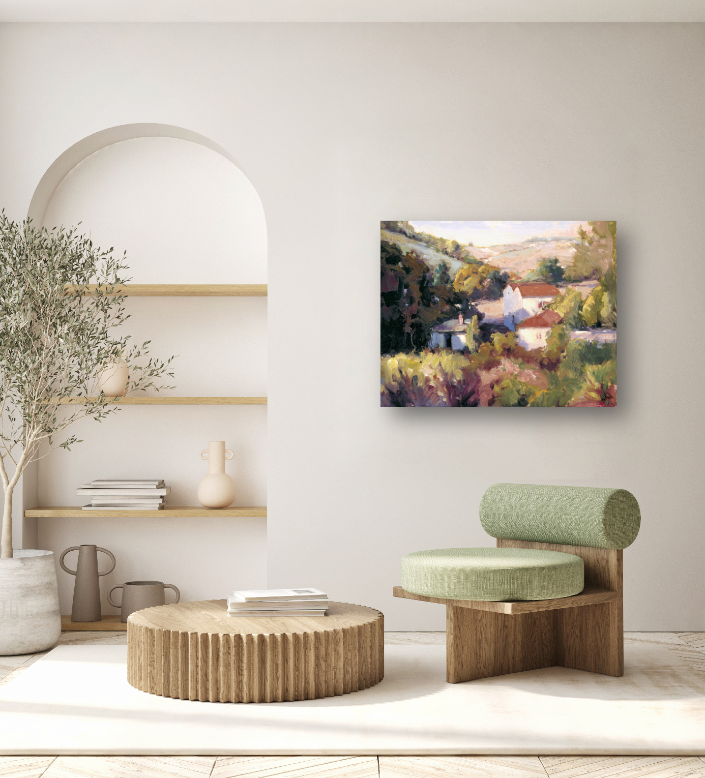 Spanish Hills Artist Enhanced Canvas Print by John Beard Collection - product image 4 for Resin Society