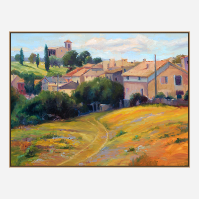 Spanish Village Artist Enhanced Canvas Print