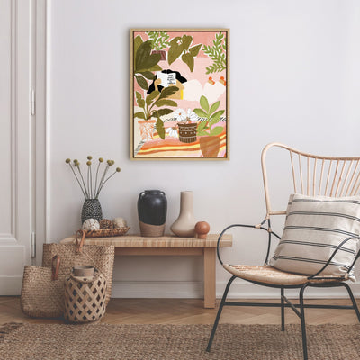 Sylvie Never Enough Plants Framed Canvas by kateandlaurel - product image 7 for Resin Society