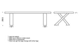 Solid Linden Wood Natural Look Epoxy Resin Side Dining Table by Gizz - product image 9 for Resin Society