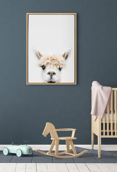 Sylvie Alpaca Bangs Framed Canvas by Amy Peterson Art Studio by kateandlaurel - product image 5 for Resin Society