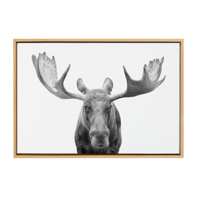 Sylvie Moose Black and White Framed Canvas by Amy Peterson Art Studio