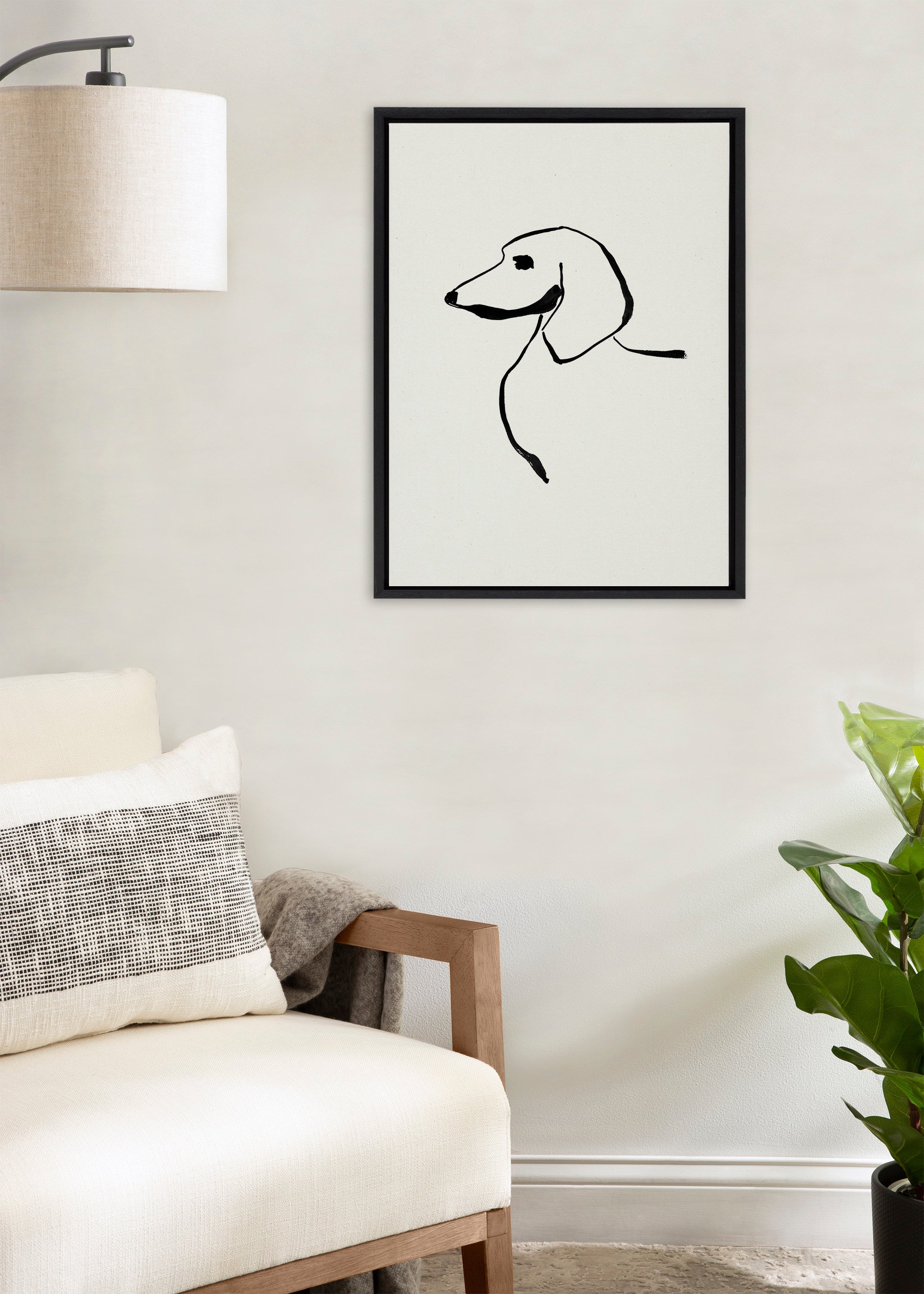 Sylvie 1023 Dachshund Framed Canvas by Teju Reval of SnazzyHues