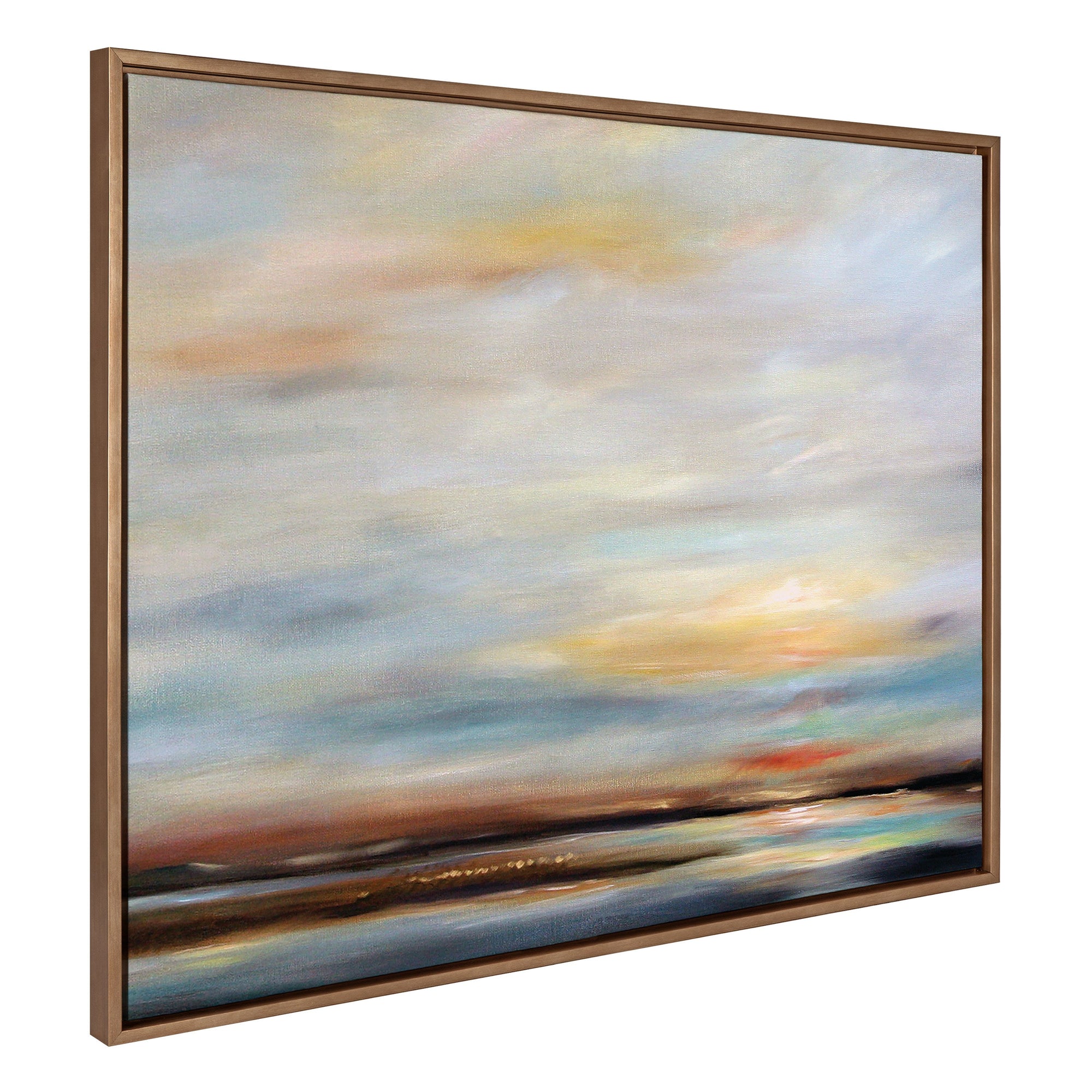 Sylvie Carolina Sunset Framed Canvas by kateandlaurel - main product image for Resin Society