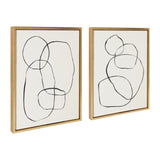 Sylvie Going in Circles Framed Textured Canvas Set