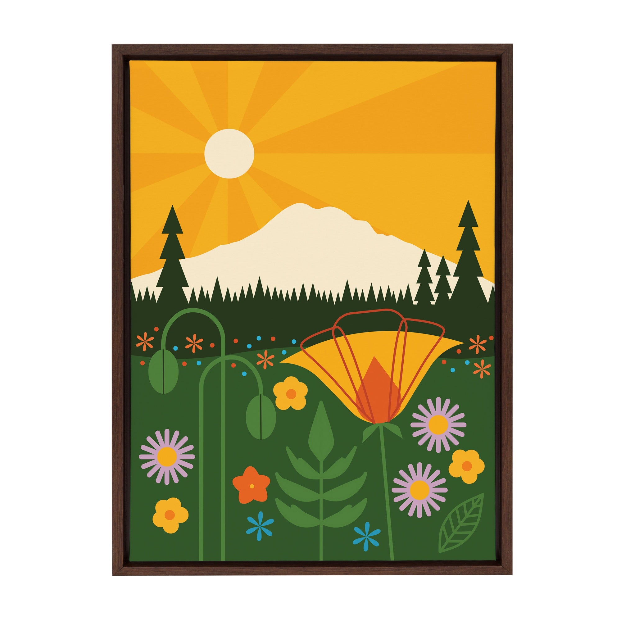 Sylvie Mt Rainier Framed Canvas by kateandlaurel - product image 9 for Resin Society