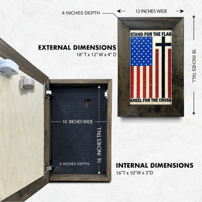 American Flag Hidden Gun Storage Cabinet by Bellewood Designs - product image 6 for Resin Society