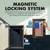 American Flag Hidden Gun Storage Cabinet by Bellewood Designs - product image 4 for Resin Society