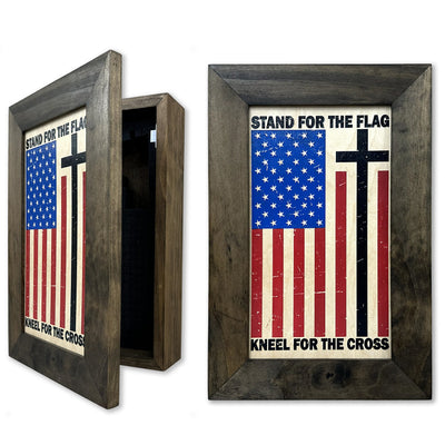 American Flag Hidden Gun Storage Cabinet by Bellewood Designs - main product image for Resin Society