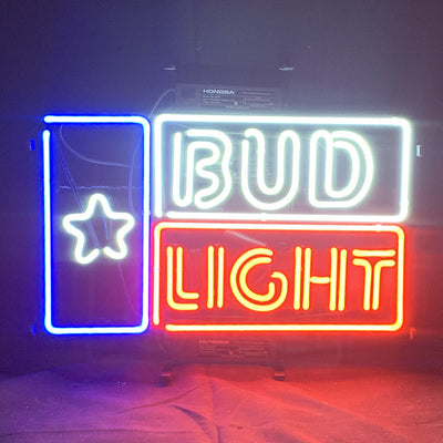 Star and Bud Light Beer Neon Sign Light