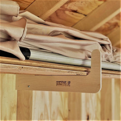 Stud Mounted Shed Storage Organizer