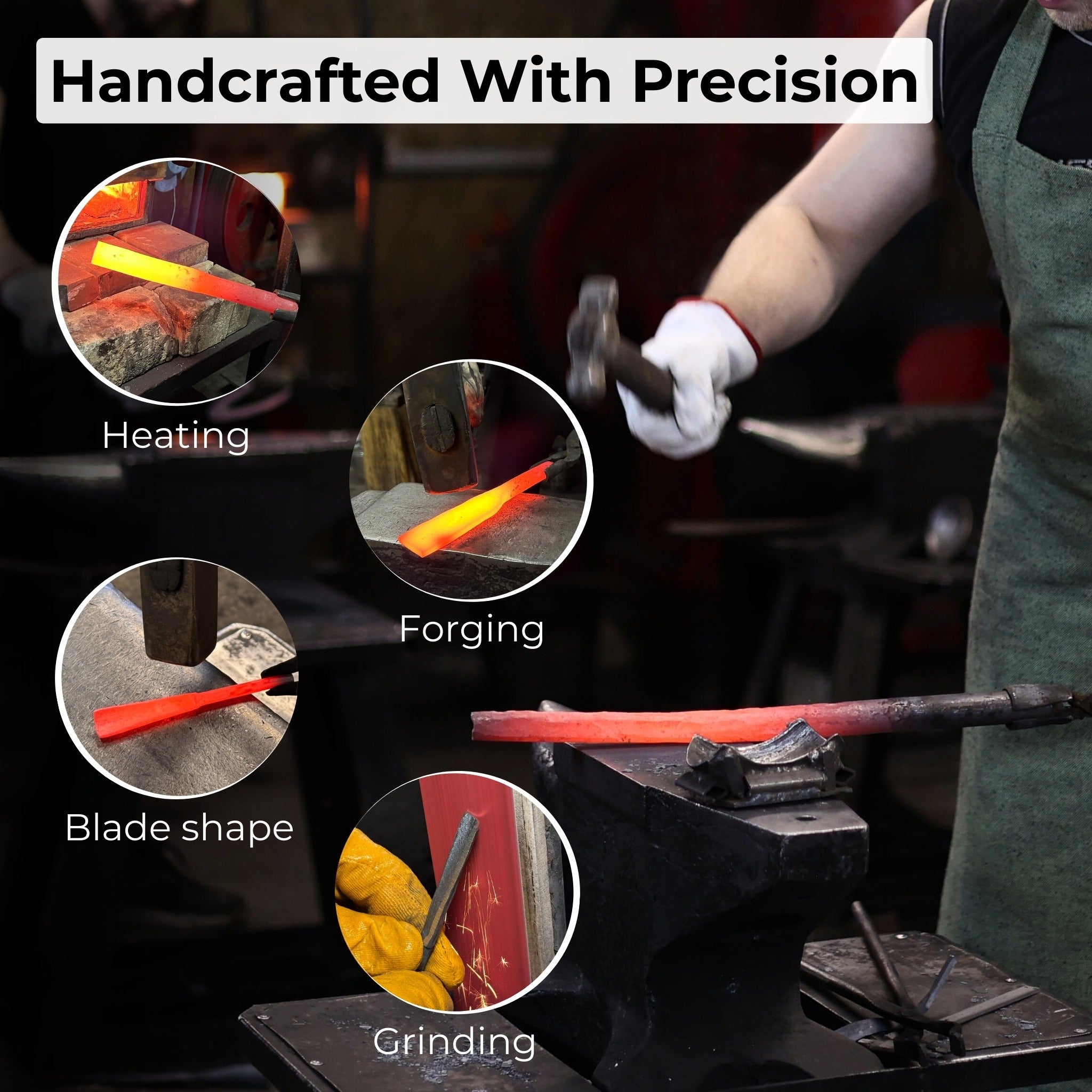 Straight carving gouge with ash palm handle and 5 to 12 mm blade widths by Sharky Forged Steel Tools