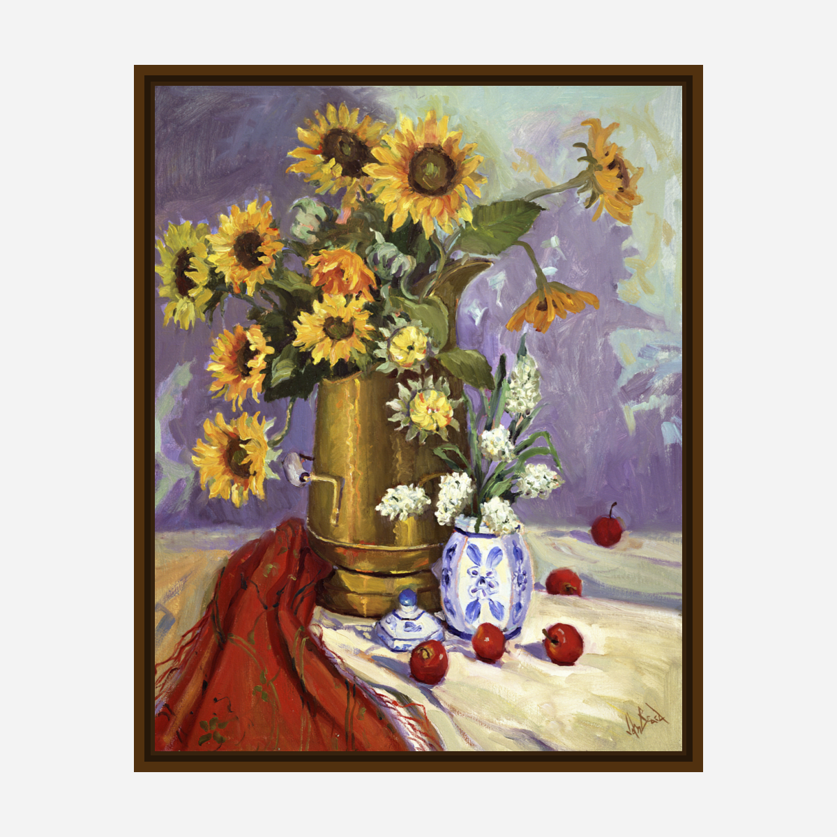 Sunflowers Artist Enhanced Canvas Print by John Beard Collection - product image 6 for Resin Society