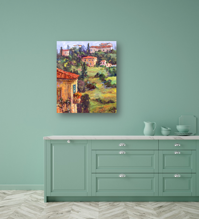 Sunlit Balcony Artist Enhanced Canvas Print by John Beard Collection - product image 2 for Resin Society