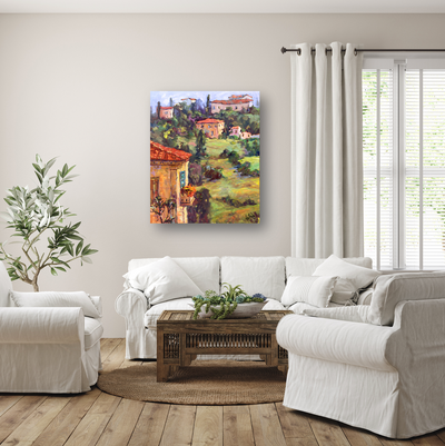 Sunlit Balcony Artist Enhanced Canvas Print by John Beard Collection - product image 3 for Resin Society