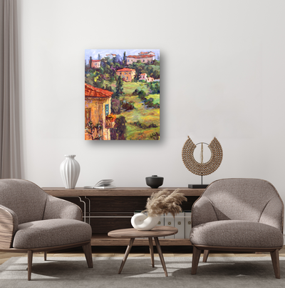 Sunlit Balcony Artist Enhanced Canvas Print by John Beard Collection - product image 4 for Resin Society