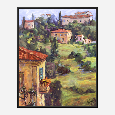 Sunlit Balcony Artist Enhanced Canvas Print by John Beard Collection - product image 5 for Resin Society
