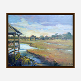 Sunlit Boathouse Artist Enhanced Canvas Print by John Beard Collection - product image 7 for Resin Society